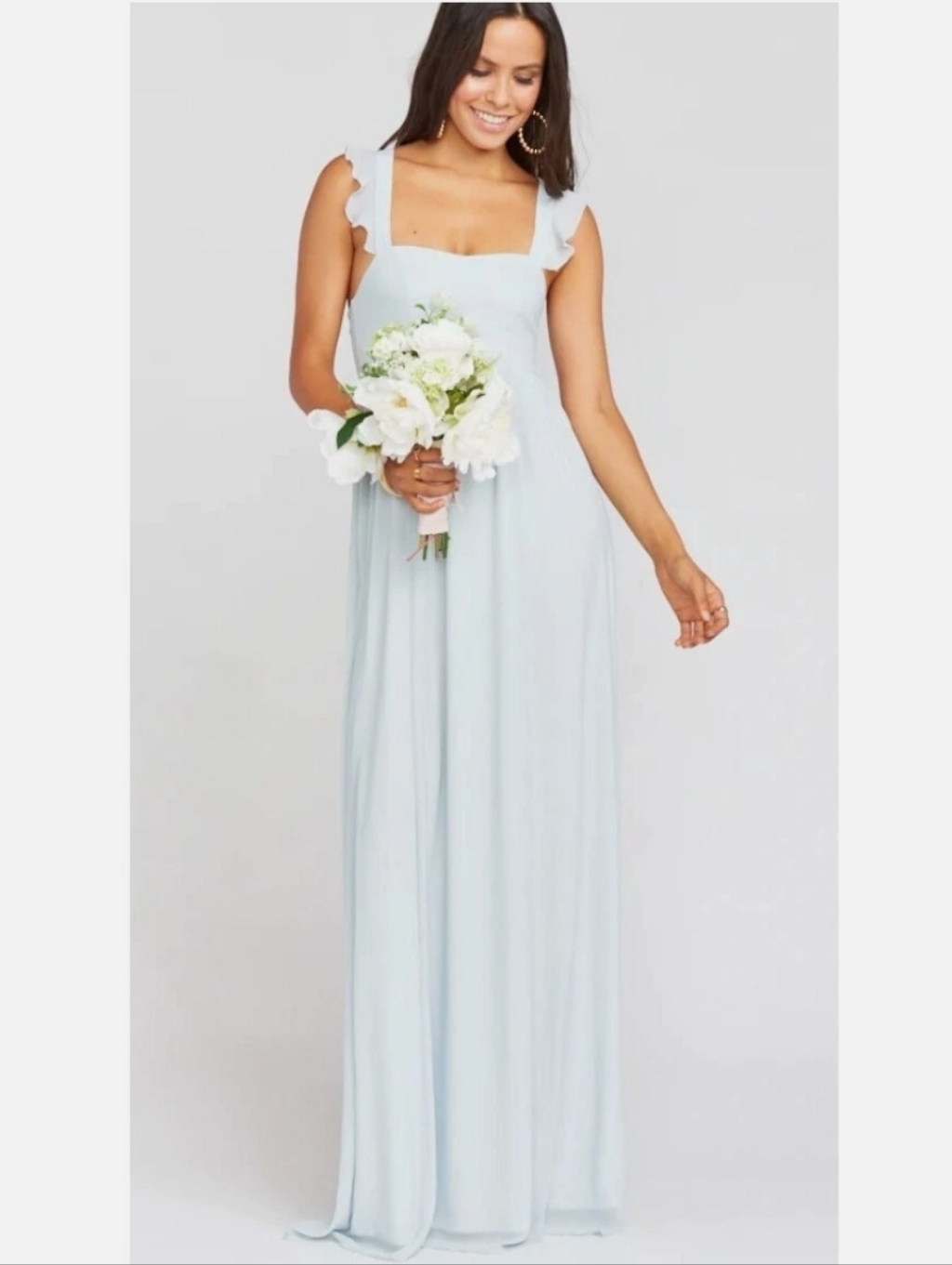 Nwt Show Me Your Mumu Icy Blue Chiffon June Maxi Dress New Sealed Small